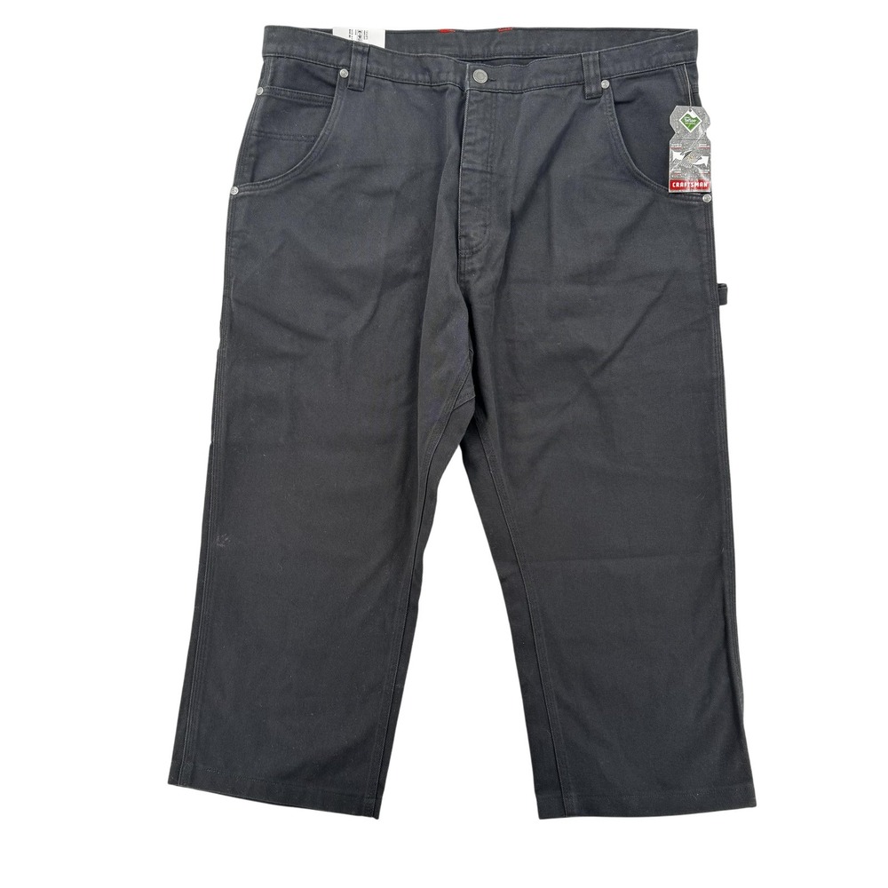 Craftsman Denim Carpenter Jeans Mens 40 Black Hammer Loop Teflon Shortened‎ NWT